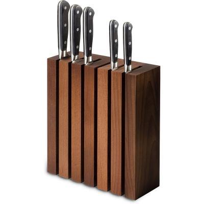 China 200mm X 180mm Wooden Knife Holder Kitchen Home Beech Wood Knife Storage for sale