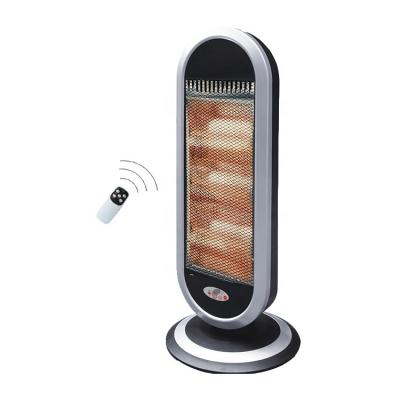 China Hotel 400W 1200W Warm Room Portable Electric Halogen Heater Instant Tube With Remote for sale