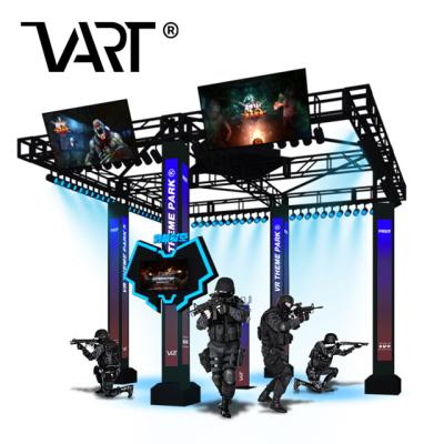 China Vibration Captivating VR Attraction Four Players Teamwork War Battle Battling VR Arenas For Theme Park for sale