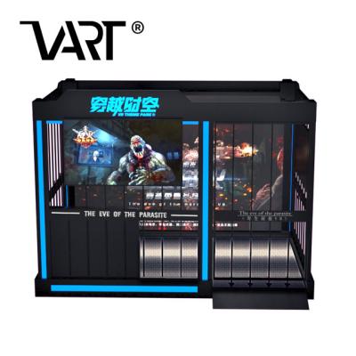 China Real Vibration Standard 360 Large Screen Virtual Reality Room Indoor Amusement Feeling Battle Shooting VR Theme Park With 4 Game Guns for sale