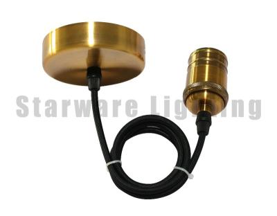 China Retro Chandelier Hotel Pendant Lamp Aluminum E27 Lampsocket Pendant Light Copper Brass E27 Lamp Holder for sale