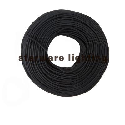 China Decoration Lightings Textile Fabric Electrical Wire DIY Cloth Covered Light Rope /Black for sale