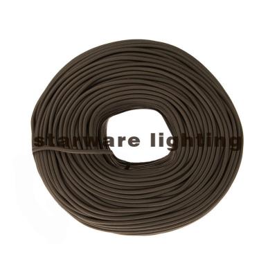 China Colorful Decoration Lightings Braided Cotton Yarn Fabric , Cloth Covered Electric Wire / Antique Brown Textile Yarn for sale