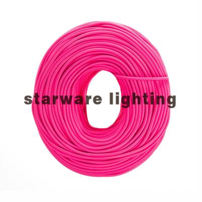 China Decoration Lightings1 Textile Cable Electrical Wire Cloth Cable Cotton Cable Wire Coated Wire Copper / Hot Pink for sale