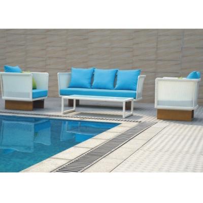 China Eco-friendly\UV Resistant\Water Proof\Wicker Rattan Sofa Set Patio Living Room Holiday Weather Collection Heavy Duty Outdoor Modern Wood Furniture Teak Wood Wicker Furniture for sale