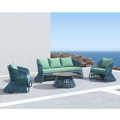 China Contemporary Modern Outdoor Furniture Patio Furniture Garden Set Sectionals Aluminum Rope Sofa Frame Outdoor Furniture for sale