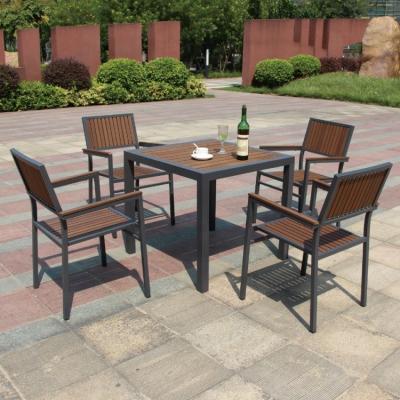 China Factory Time Delivery Outdoor Furniture Outdoor Rattan Waterproof Dining Tables And Chairs Patio Garden Wicker Set for sale