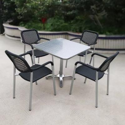 China UV-Resistant Professional Rattan Furniture Making Garden Dining Outdoor Furniture Chairs Outdoor Table Set Set for sale