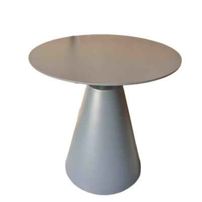 China Durable Custom Design Minimalist Style Side End Tables Modern Round Bedside Table Tea Aluminum Coffee Table for sale