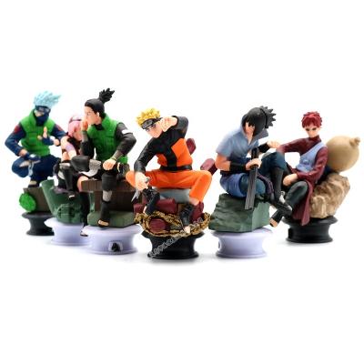 China Wholesale Cartoon Toy Anime Figure Model Chess 6 PCs Set Toys 35 Generations Kakashi Sasuke Dolls for sale