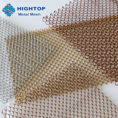 China Flexible Decorative Mesh Chain Mail Curtain/Decorative Aluminum Metal Mesh Curtain/Metal Coil Drapery for sale