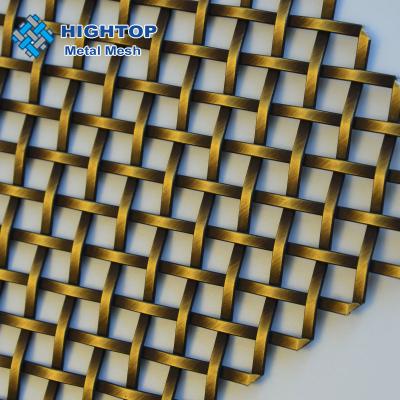 China Durable Customized Brass Metallic Architectural Mesh Fabric For Mesh Room Dividers for sale