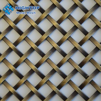 China Architectural Design Durable High Quality Mesh Screen Brass Woven Crimped Wire Mesh for sale