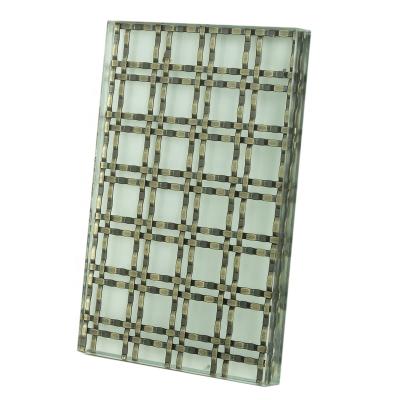 China Plain Weave Tecture Specialty Metal Mesh Laminated Glass For Interior Designs for sale