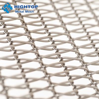 China Plain Weave Customize 304 316 Stainless Steel Wire Architectural Spiral Metal Mesh Curtain for sale