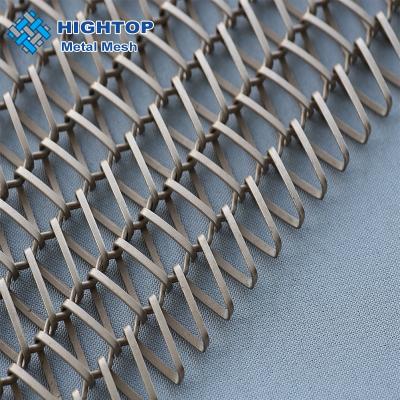 China Architectural Decorative Plain Weave Spiral Wires Stainless Steel Chain Link Conveyor Belt Mesh for sale