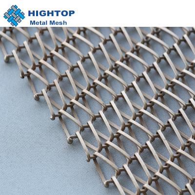 China Plain Weave Stainless Steel Flat Spiral Tie Decorative Conveyor Belt Mesh Curtain for sale