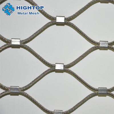 China Hot Selling Plain Weave Stainless Steel Aviary Zoo Rope Mesh Animal Mesh Fence Wire Rope Mesh For Birds Aviary for sale