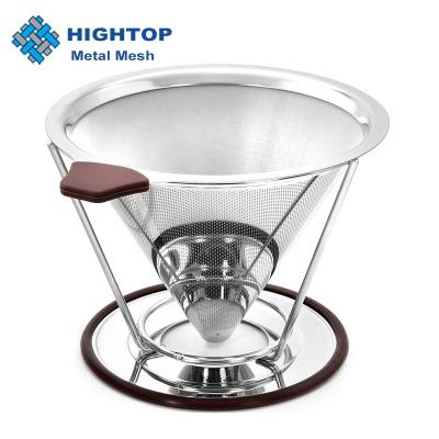 China Sustainable Reusable Stainless Steel Spill Over Coffee Filter For Chemex And Most Coffee Pot, Tumbler, Cup for sale