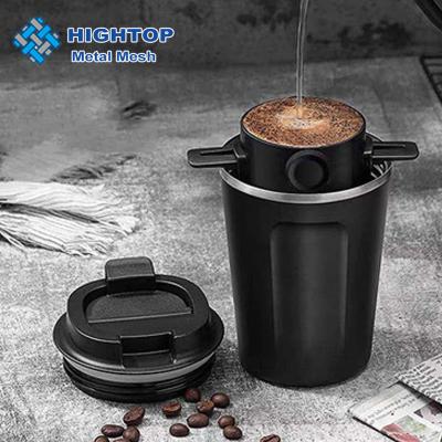 China Sustainable Reusable Portable Coffee Spout 304 Stainless Steel Funnel Stand Up Household Coffee Spout Coffee Filter for sale