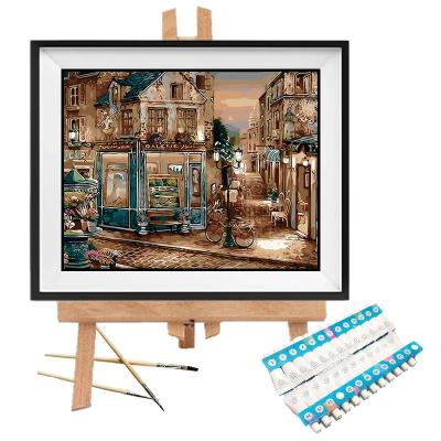 China Wholesale digital home fillingcustom Amazon oil painting restaurant Decorations.Gifts JS DIY hotel decorative painting trade by number landscape paintings for sale