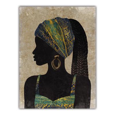 China High End Original African American Women Oil Painting Style Pure Handmade Decorative Painting Decorative Painting For Wall Art for sale