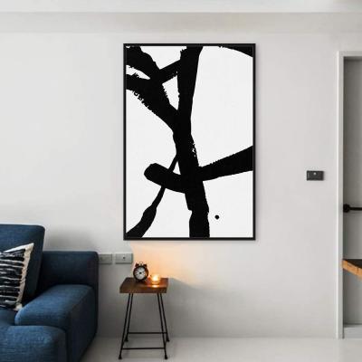 China Modern JS Framed Wall Art Abstract Color Block Canvas Prints Artwork Home Decoration For Living Room Bedroom for sale