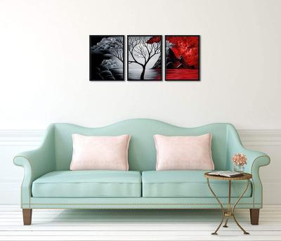 China Realistic JS Wieco Art Framed Wall Art The Cloud Tree Wall Art HD Print Of Oil Paintings for sale