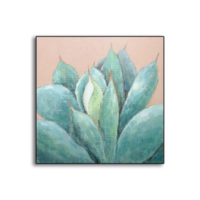 China Modern Modern Living Room Sofa Background Wall Decorative Cactus Painting Hot Selling Pure Canvas Original To Customize Art for sale