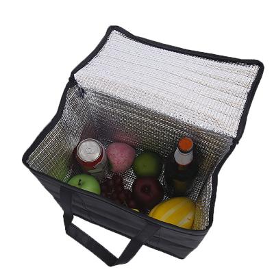 China Fashion Waterproof Portable Warm Picnic Cooler Thermal Folding Nonwoven Lunch Insulated Food Tote Bags Travel Box for sale