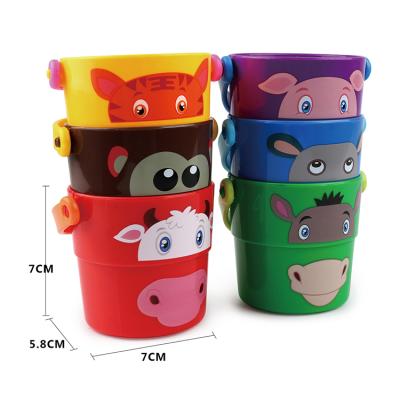 China Cute Summer Shape Water Play Buckets Multicolor Cartoon Child Toys 7*7.5*8 for sale