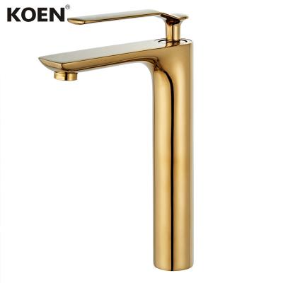 China Gold Metered Faucets Basin Bathroom Mixers Faucets Taps China for sale