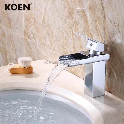 China Waterfall basin bathroom factory metered tapware china faucets hot and cold brass faucet for bathroom for sale