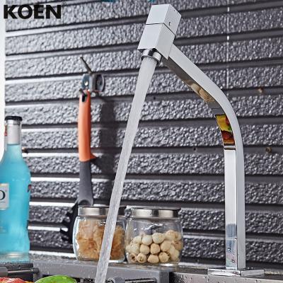 China Electric Faucets Deck Mounted Kitchen Sink Water Mixer Taps Faucet for sale