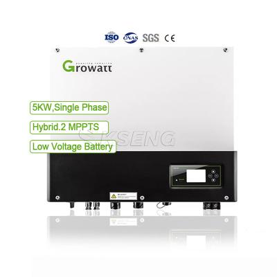 China Hybrid Solar System Growatt Sph 5000 5kw 48vdc 230vac Hybrid Off Grid Inverter 5kva Single Phase Solar Hybrid Solar Inverter for sale