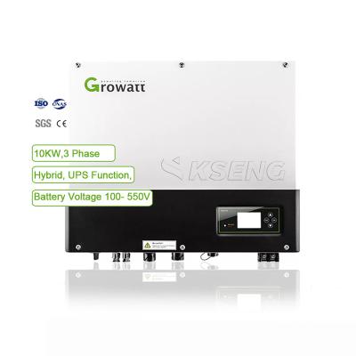 China Solar System Growatt SPH 10000 TL3-UP 10Kw 10000W 10000 Watt MPPT Hybrid On Grid Solar Hybrid Inverter Three Phase Solar Power Inverter for sale