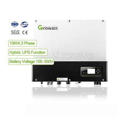 China Growatt SPH 10000 TL3-UP Solar System Grid Tie Hybrid Inverter On Grid 10000w mppt inverter price growatt 10kw solar hybrid inverter for sale