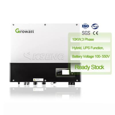 China Hybrid Solar System Growatt sph 10000tl3 bh 10kva three phase hybrid solar inverter 10kw growatt hybrid inverter europe for sale