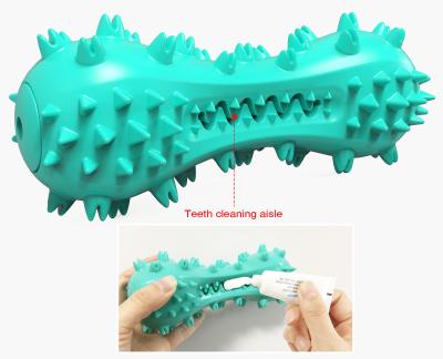 China Hot Viable Pet Supplies Dog Molar Bite Stick Teeth Cleaning Dog Toothbrush Leak Food Toys for sale