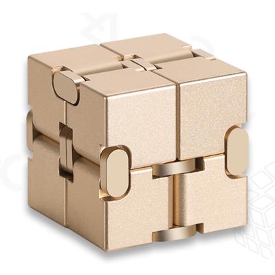 China Toy Fun Metal Aluminum Infinity Cube Stir Cube Toy Decompression Toys Fidget Stress for sale