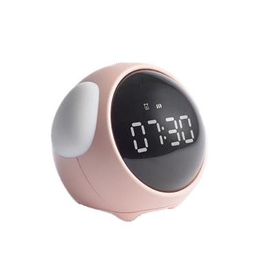 China Cutey 2021 Cute Expression Alarm Clock LED Night Light Children's Alarm Clock for sale