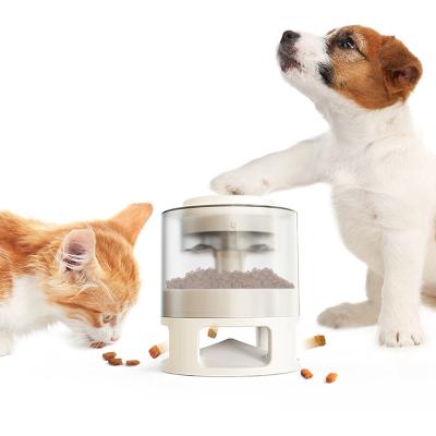 China Viable Wholesale Amazon Pet Interactive Cat Press Feeder Toy Automatic Feeder for sale