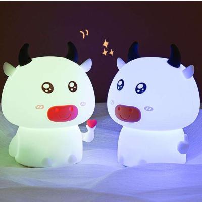 China New Modern Soft LED Silicone Night Light For Kids Calf Cute Multiple Color Remote Control Night Light for sale