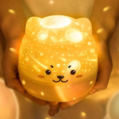 China Colorful LED Projector Light Lamp Star Light LED Night Lights For Kids USB Charging Rotating Project Lamp for sale