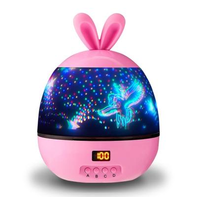 China Modern Moon Stars Rotate 360 ​​Degree Timer Led Baby Night Light Kids Projector Christmas Projector for sale