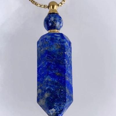 China High Quality Natural Stone Pendant Necklace Perfume Diffuser Oil Bottle Pendant for sale