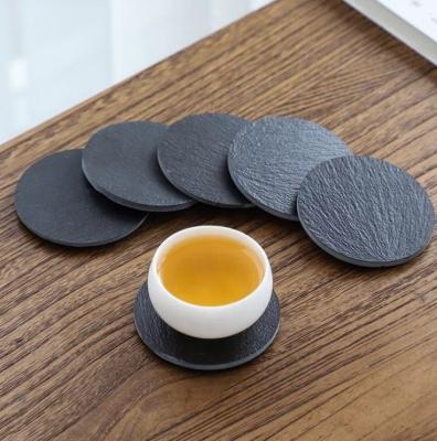 China Teacup Viable Place Mats Coaster Hexagon Stone Natural Marble Dish Dish Custom Round Marble Coasters Plate Set With Gold Edging for sale