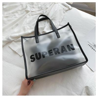 China Transparent Holographic Laser PVC Hologram Shoulder Bag Beach Bag Tote Bags Large Handbag Fashion Waterproof for sale