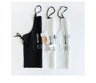 China Cute Antibacterial Japanese Style Kitchen Apron Waterproof And Oil-proof Cotton Nordic Style Home Cooking Dress for sale