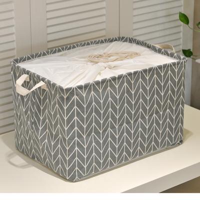 China Rectangular Reusable Collapse Canvas Storage Basket For Clothes With Drawstring Closure for sale